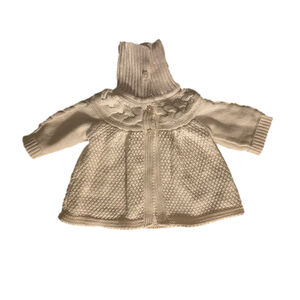 Girls White Knit Baby Gap Cardigan, 6-12 Months, White